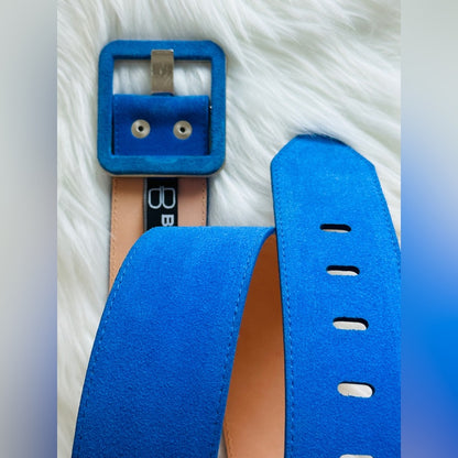 🇨🇦 Brave Leather Collection - Blue Suede Leather w gold Accent MAKANI