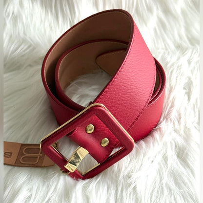 🇨🇦 Brave Leather Collection - Red Ruby Leather w Gold Accent MAKANI