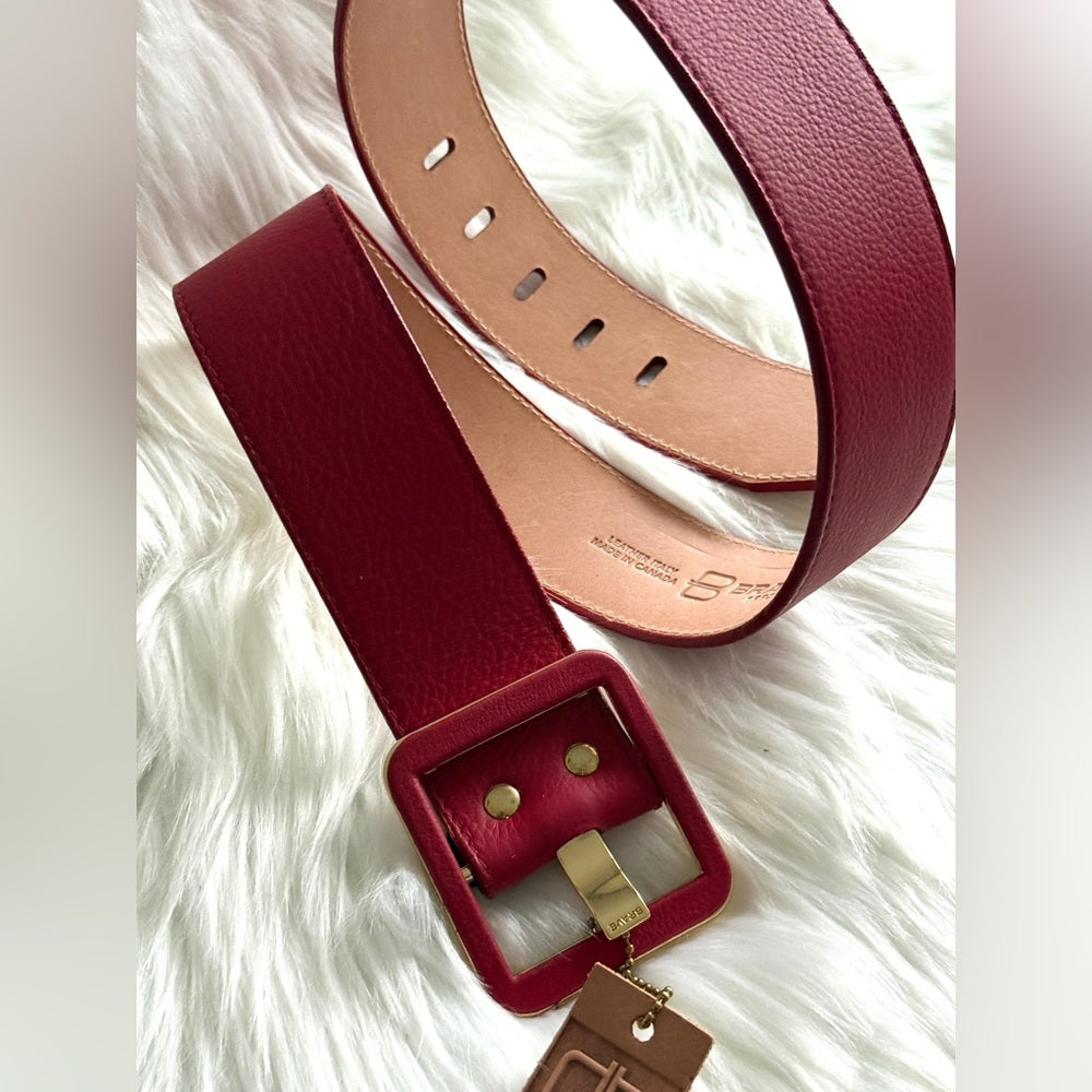 🇨🇦 Brave Leather Collection - Red Ruby Leather w Gold Accent MAKANI