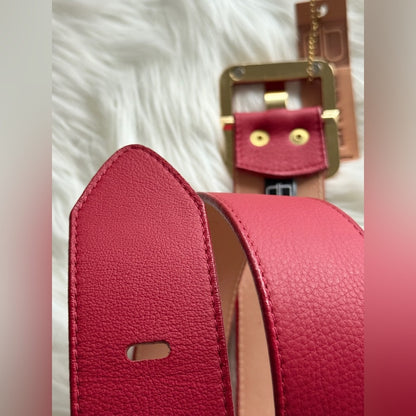 🇨🇦 Brave Leather Collection - Red Ruby Leather w Gold Accent MAKANI