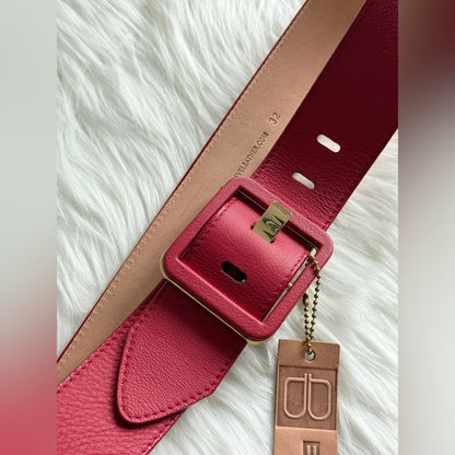 🇨🇦 Brave Leather Collection - Red Ruby Leather w Gold Accent MAKANI