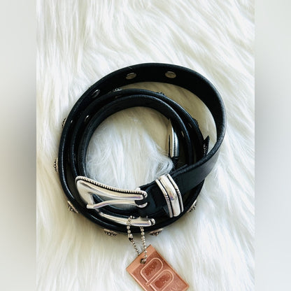 BRAVE Leather - Black Leather with Silver Bridle - KEIRA