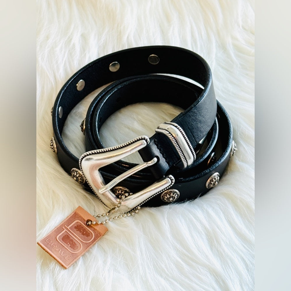 BRAVE Leather - Black Leather with Silver Bridle - KEIRA