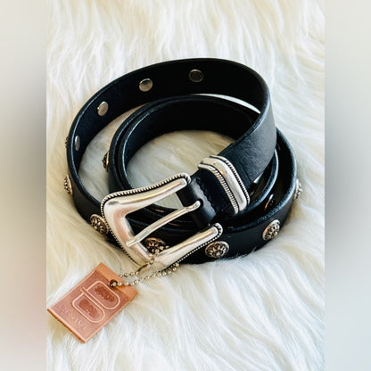 BRAVE Leather - Black Leather with Silver Bridle - KEIRA