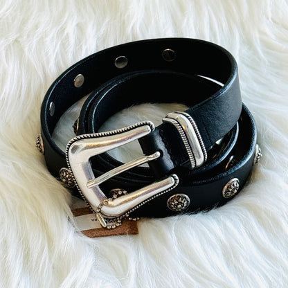 BRAVE Leather - Black Leather with Silver Bridle - KEIRA