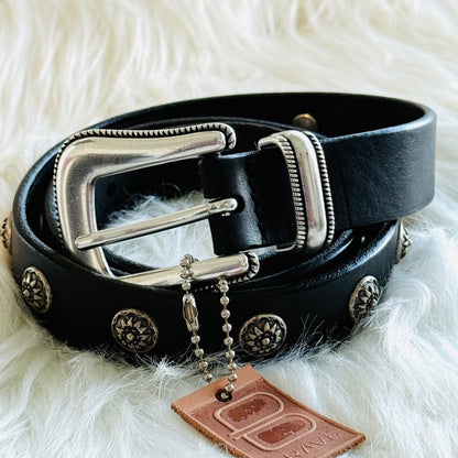 BRAVE Leather - Black Leather with Silver Bridle - KEIRA