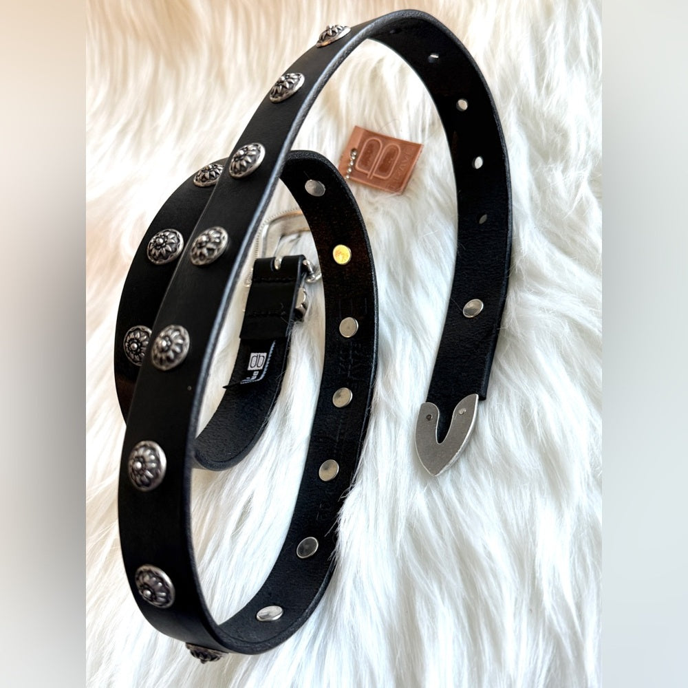 BRAVE Leather - Black Leather with Silver Bridle - KEIRA