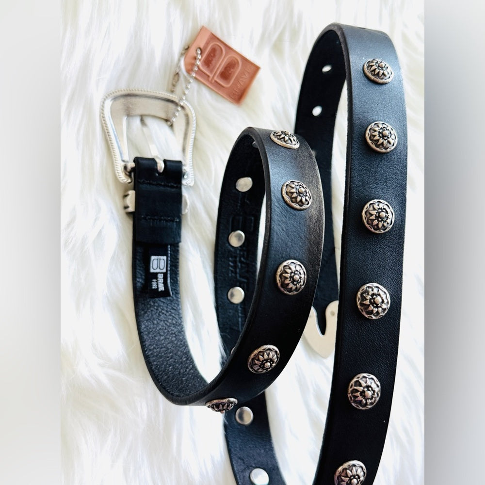 BRAVE Leather - Black Leather with Silver Bridle - KEIRA