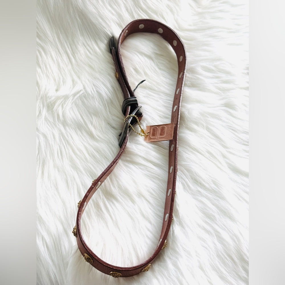 BRAVE Leather - Brown Leather with Antique Brass Look Bridle - KEIRA