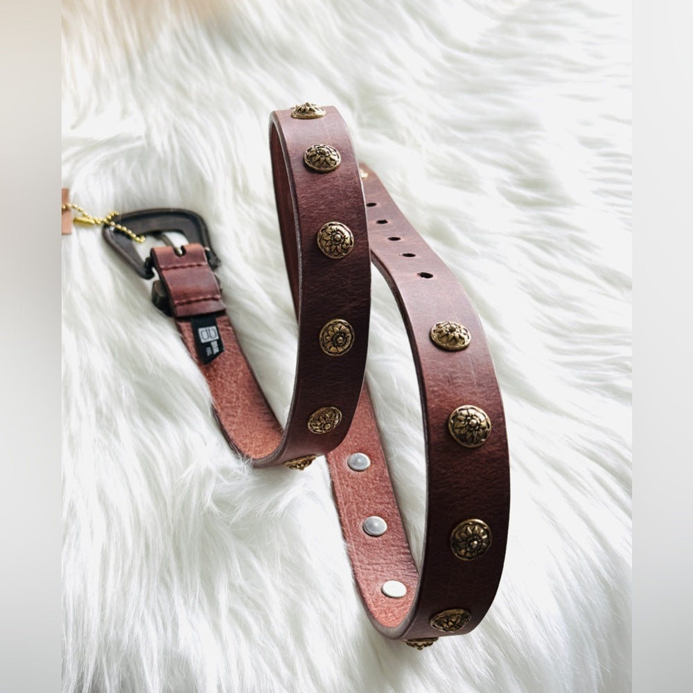BRAVE Leather - Brown Leather with Antique Brass Look Bridle - KEIRA