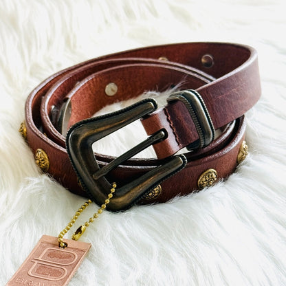 BRAVE Leather - Brown Leather with Antique Brass Look Bridle - KEIRA