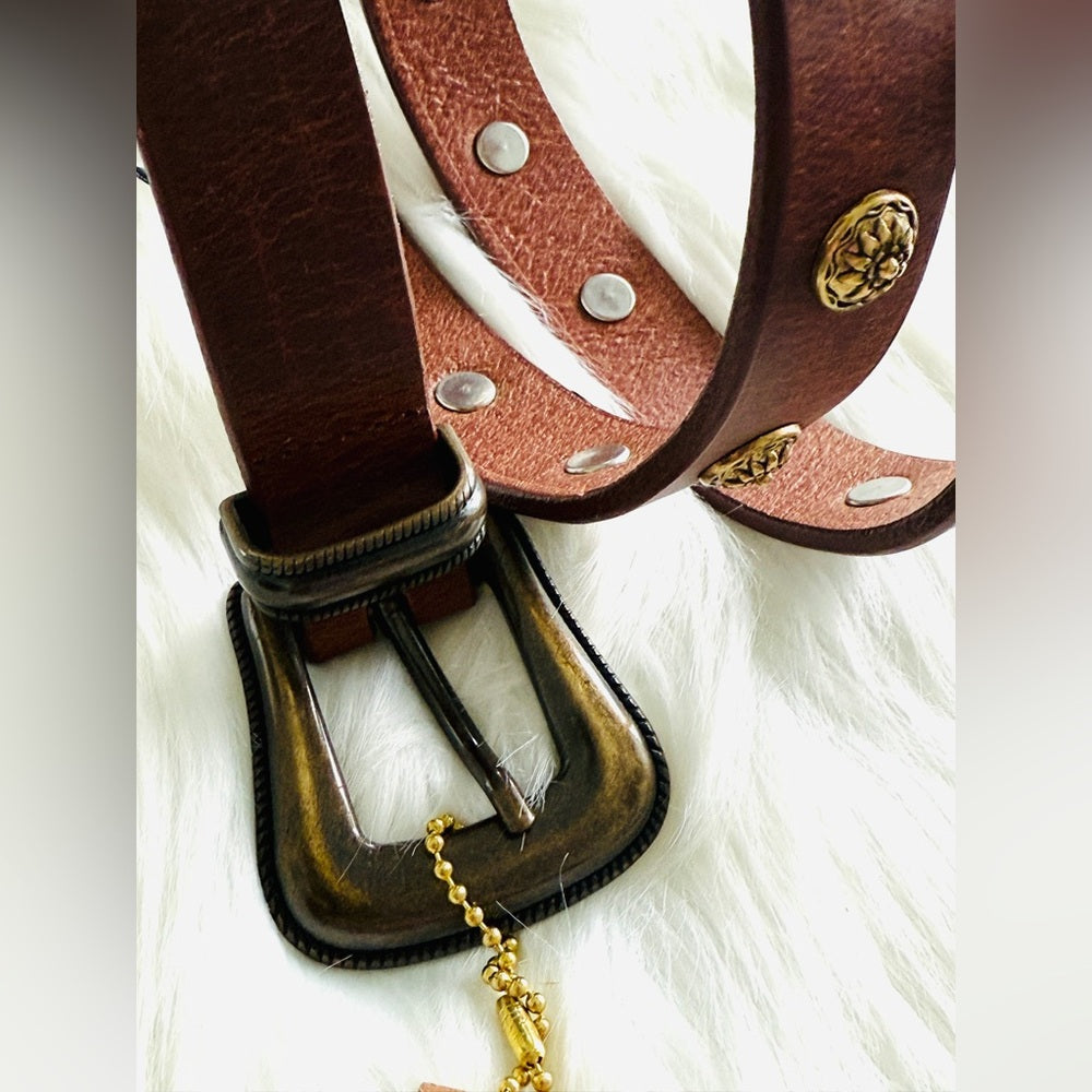 BRAVE Leather - Brown Leather with Antique Brass Look Bridle - KEIRA