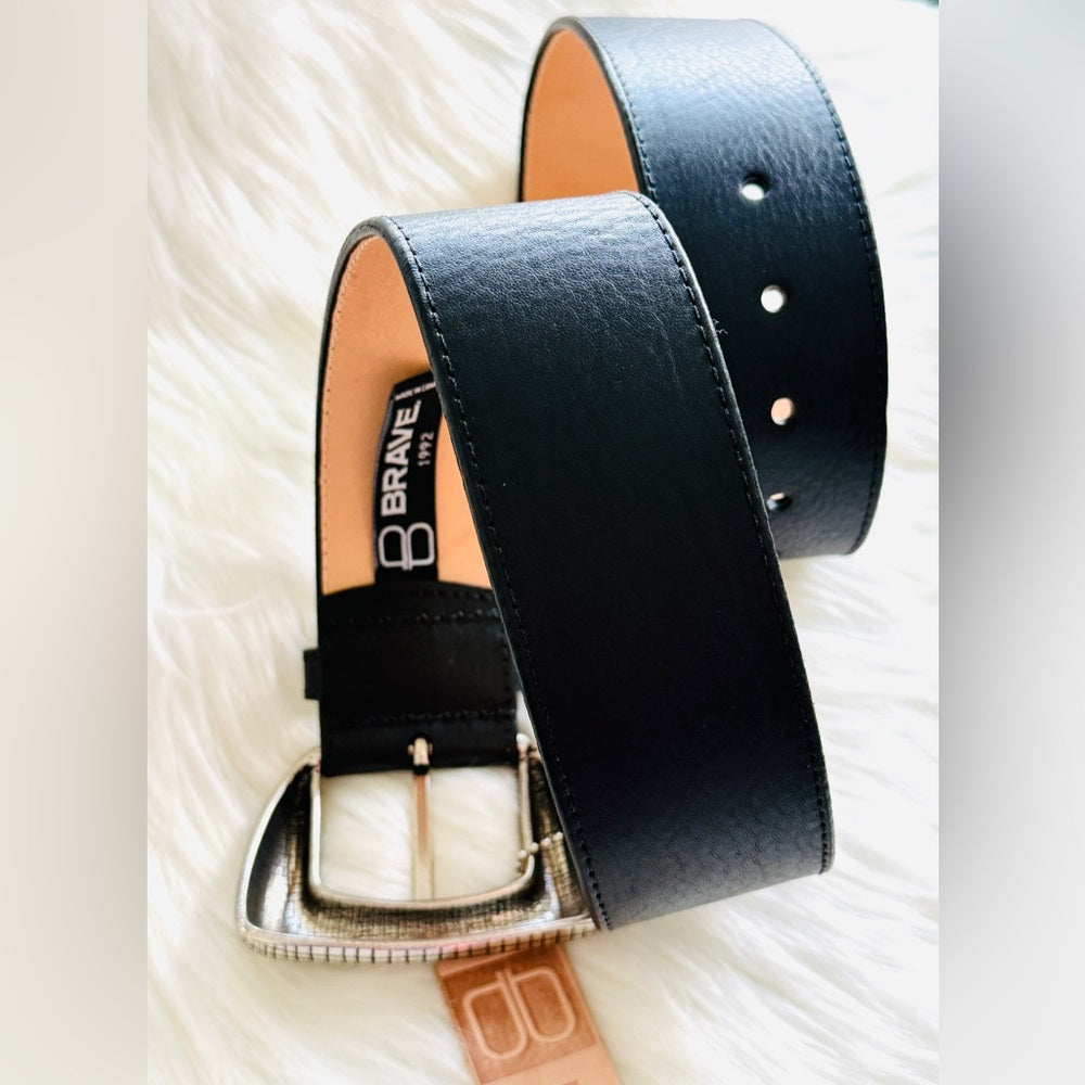 BRAVE Leather - Black Vachetta - Silver - WIHELMINA
