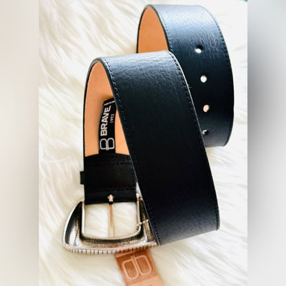 BRAVE Leather - Black Vachetta - Silver - WIHELMINA
