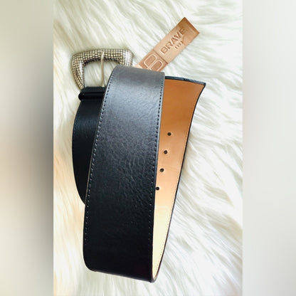 BRAVE Leather - Black Vachetta - Silver - WIHELMINA