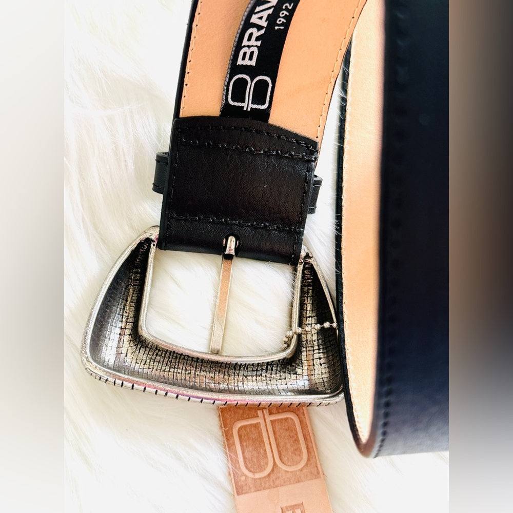 BRAVE Leather - Black Vachetta - Silver - WIHELMINA