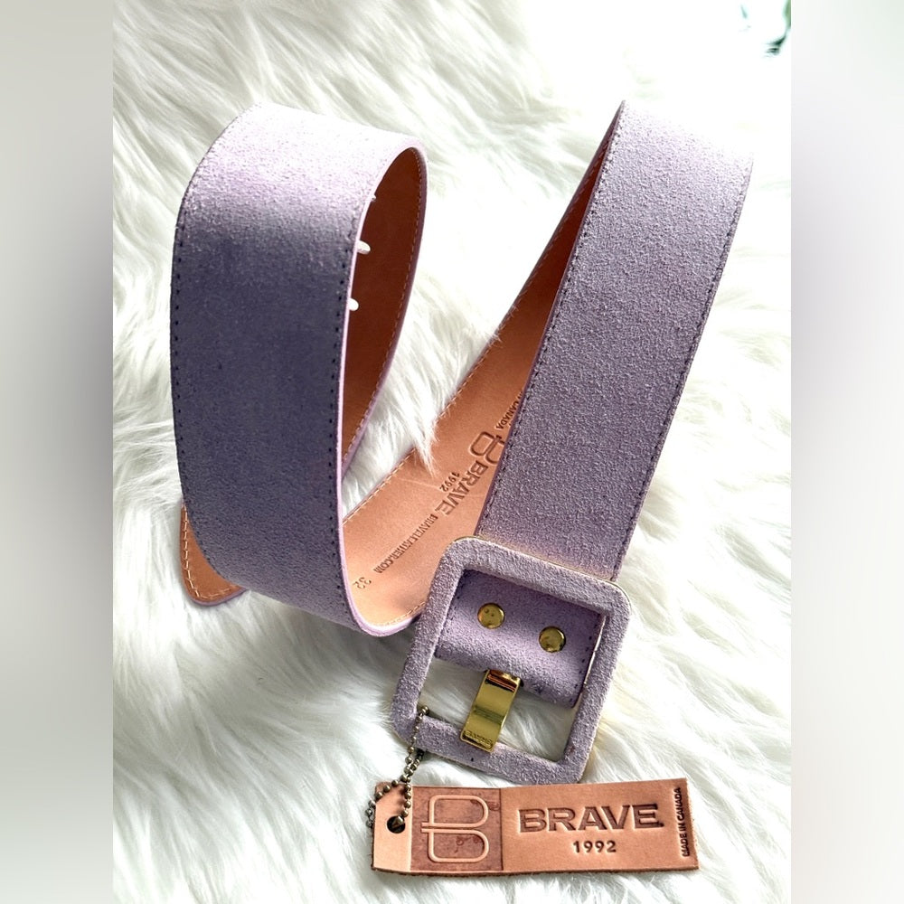 🇨🇦 Brave Leather Collection - Lilac Suede w Gold Accent MAKANI