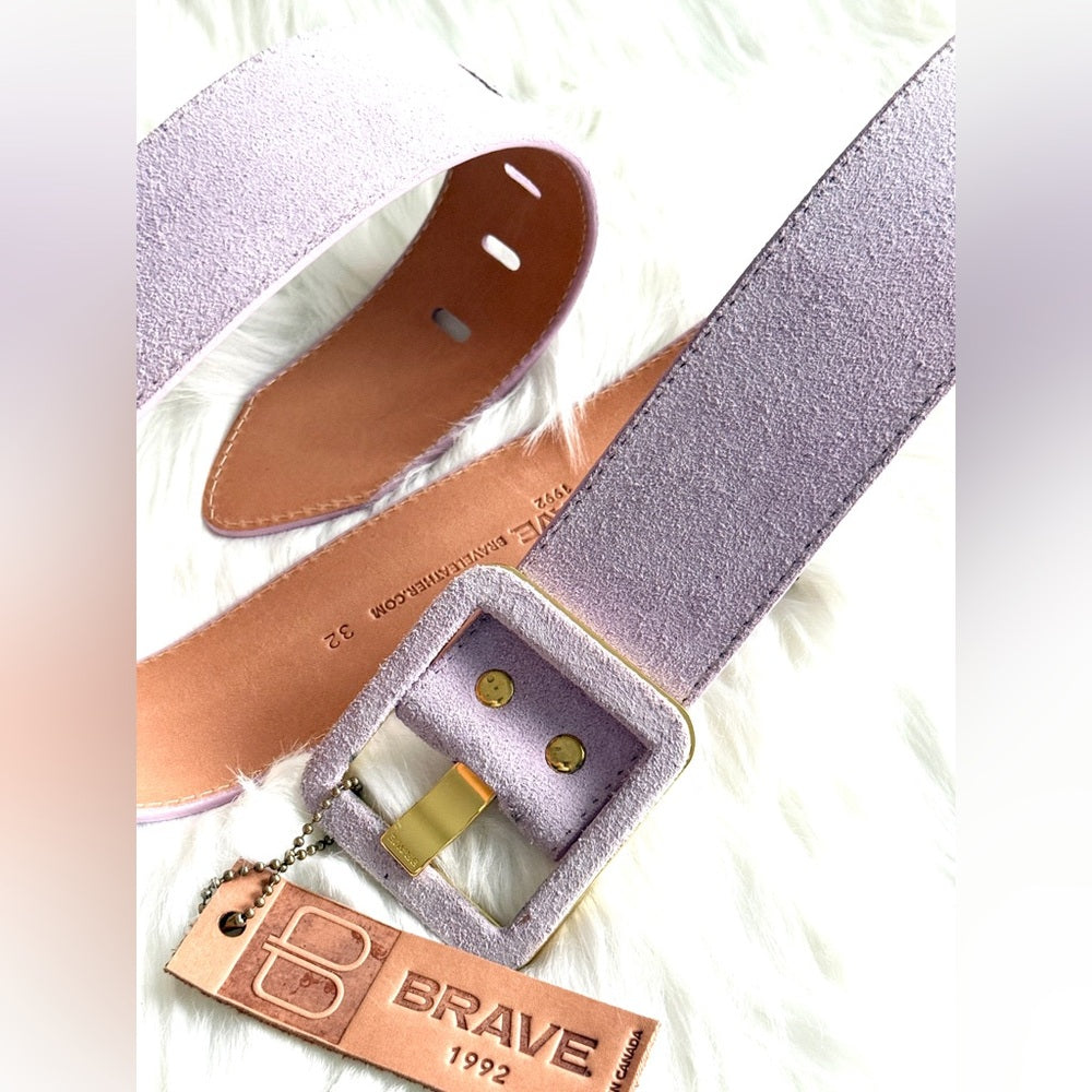 🇨🇦 Brave Leather Collection - Lilac Suede w Gold Accent MAKANI