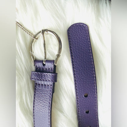 BRAVE Leather - Purple Pebble Leather - Silver