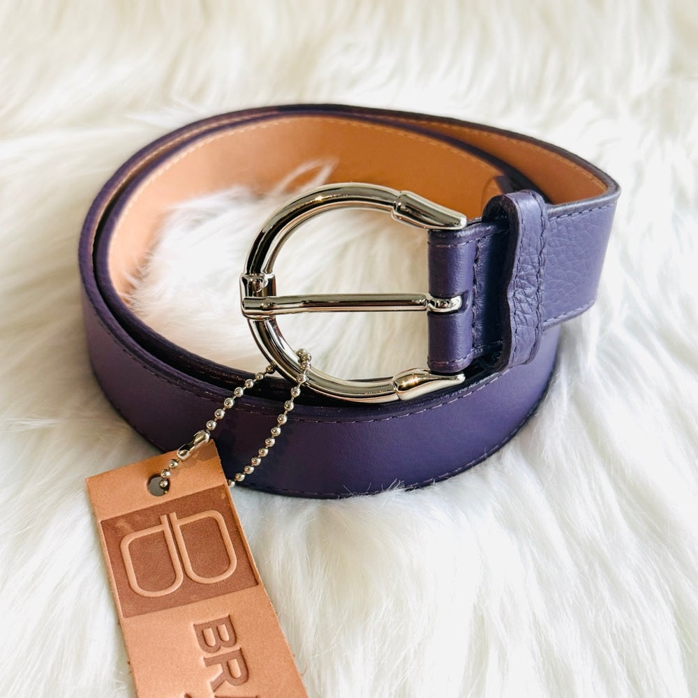 BRAVE Leather - Purple Pebble Leather - Silver