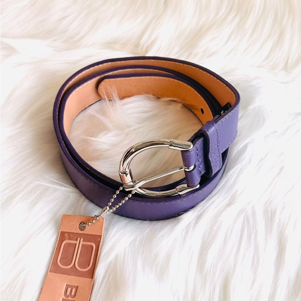 BRAVE Leather - Purple Pebble Leather - Silver