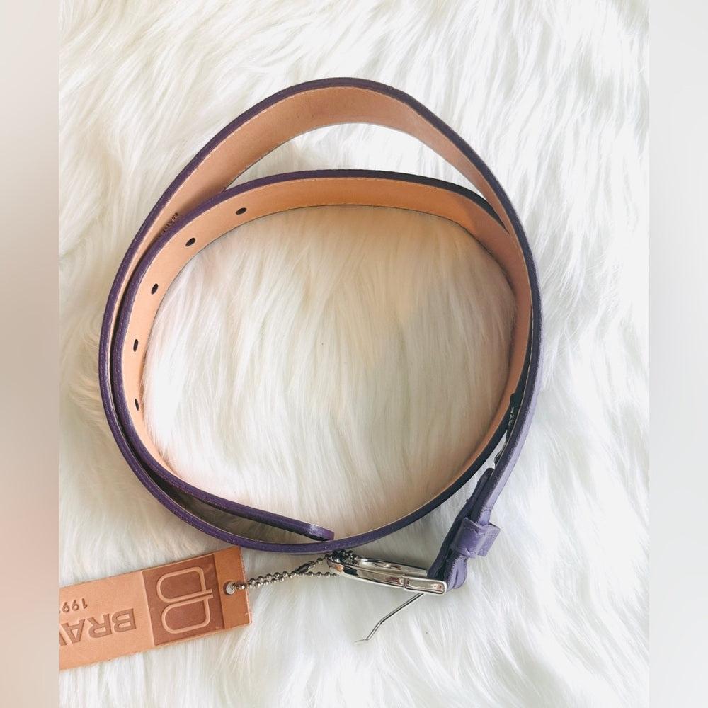 BRAVE Leather - Purple Pebble Leather - Silver
