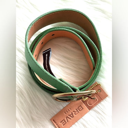 BRAVE Leather - Green Bridle - Matt Gold Antique