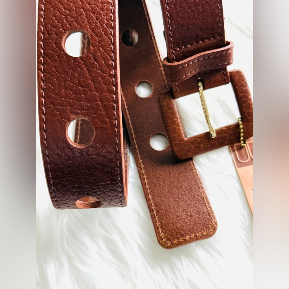 BRAVE Leather - Brown Stitch - YARUS COGNAC SHRUNKEN