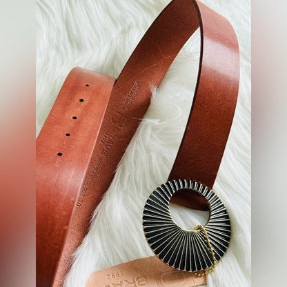 🇨🇦 Brave Leather Collection - Brown Leather w Gold buckle JAZZLYN