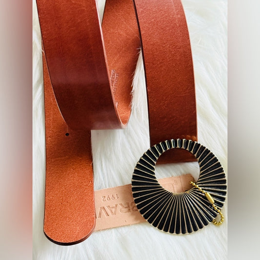 🇨🇦 Brave Leather Collection - Brown Leather w Gold buckle JAZZLYN