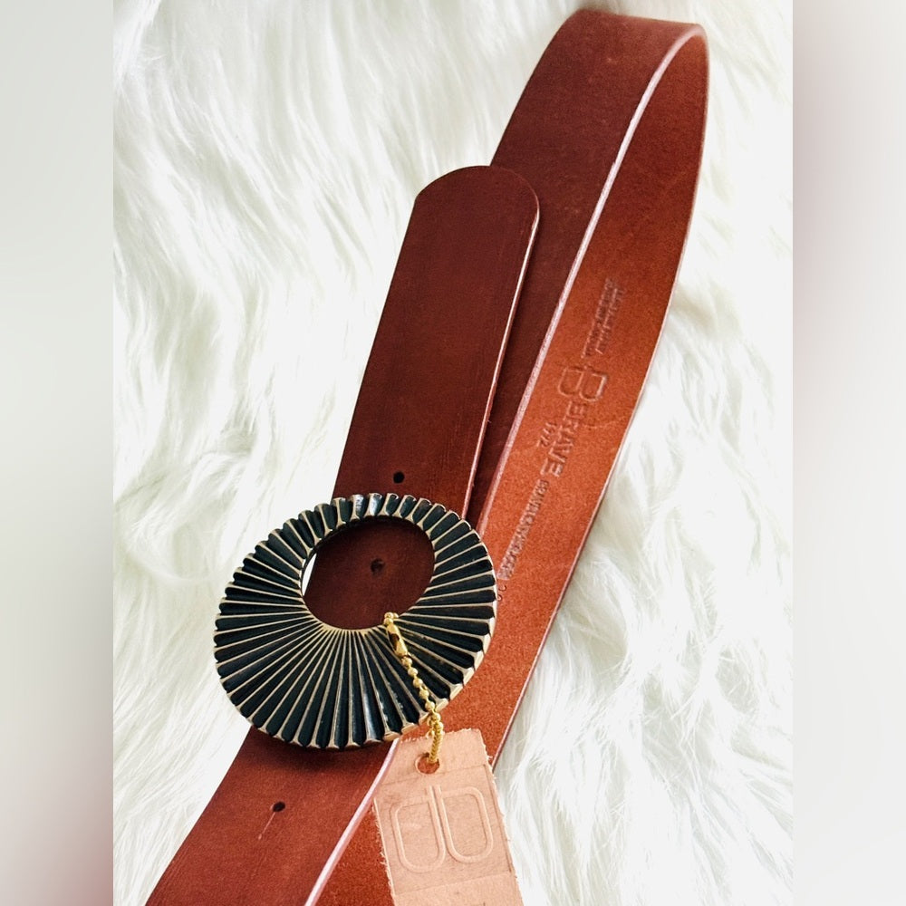🇨🇦 Brave Leather Collection - Brown Leather w Gold buckle JAZZLYN