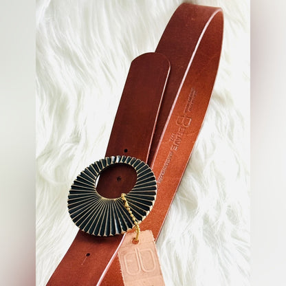 🇨🇦 Brave Leather Collection - Brown Leather w Gold buckle JAZZLYN