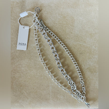 3 Tier Layered Silver tone Bracelet