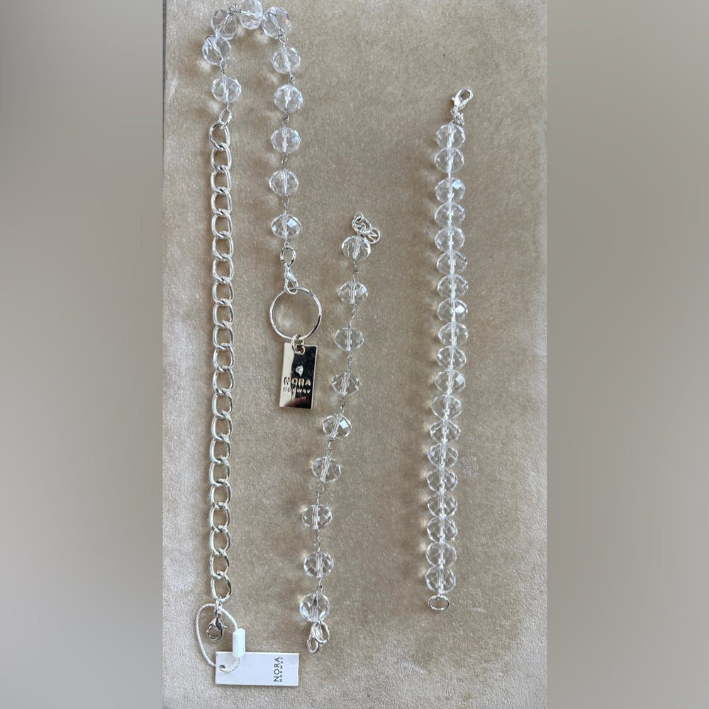 Convertible Clear Crystal Silver Tone