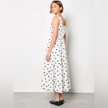 APRICOT 🍑 - Polkadot Marked Midi Dress