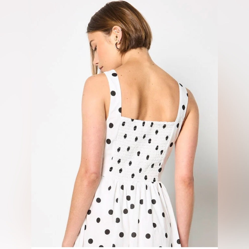 APRICOT 🍑 - Polkadot Marked Midi Dress
