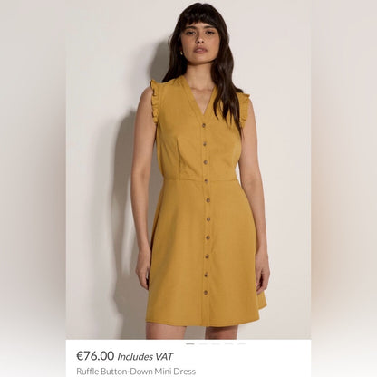 APRICOT 🍑 - Ruffle Button Down Dress