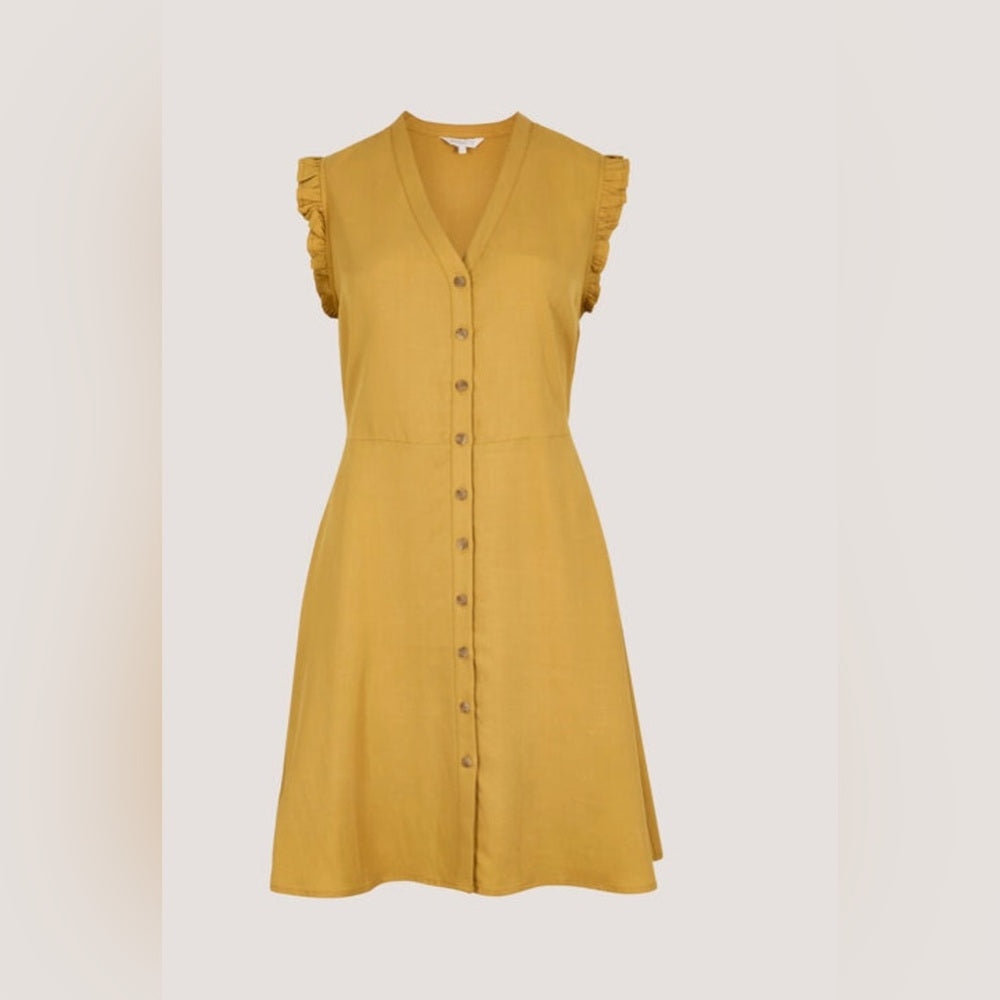 APRICOT 🍑 - Ruffle Button Down Dress