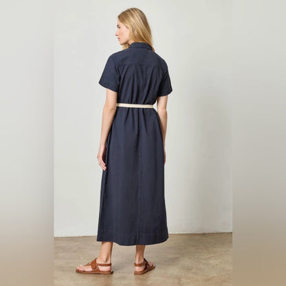 Lilla P 🌷- Dark Blue Belted Shirt Dress