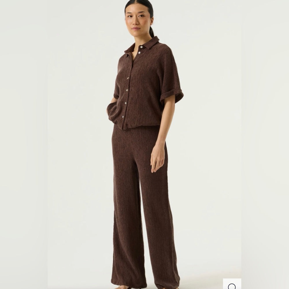 Elegant Brown Wide Leg Jumpsuit