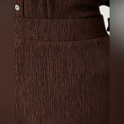 Elegant Brown Wide Leg Jumpsuit