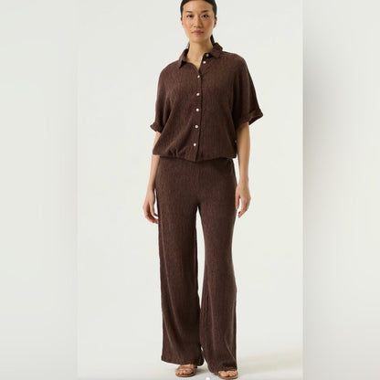 Elegant Brown Wide Leg Jumpsuit