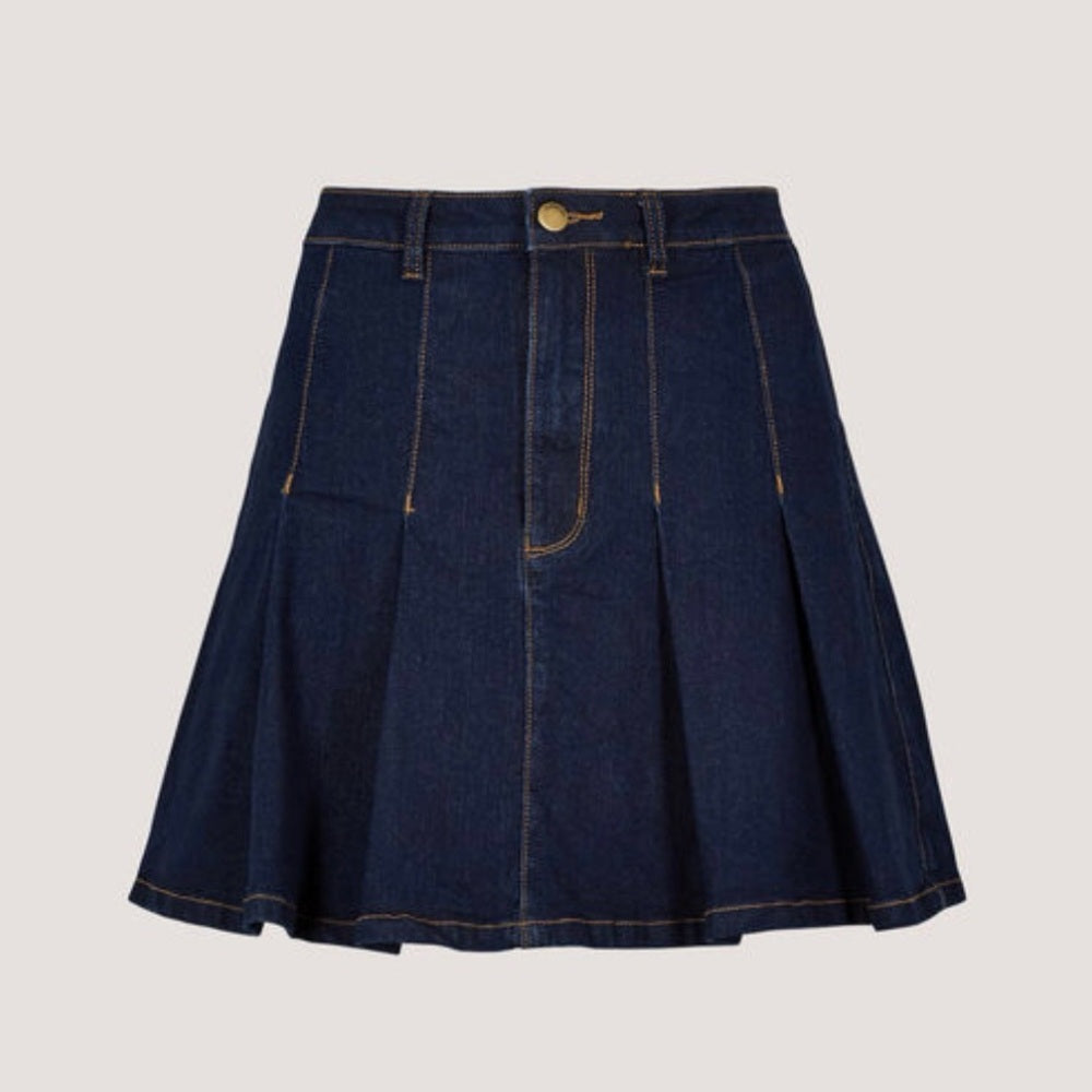 Apricot 🍑 - pleaded denim skirt