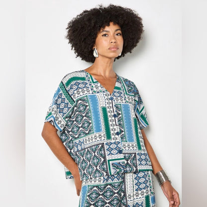 APRICOT 🍑- Folk patchwork Blouse