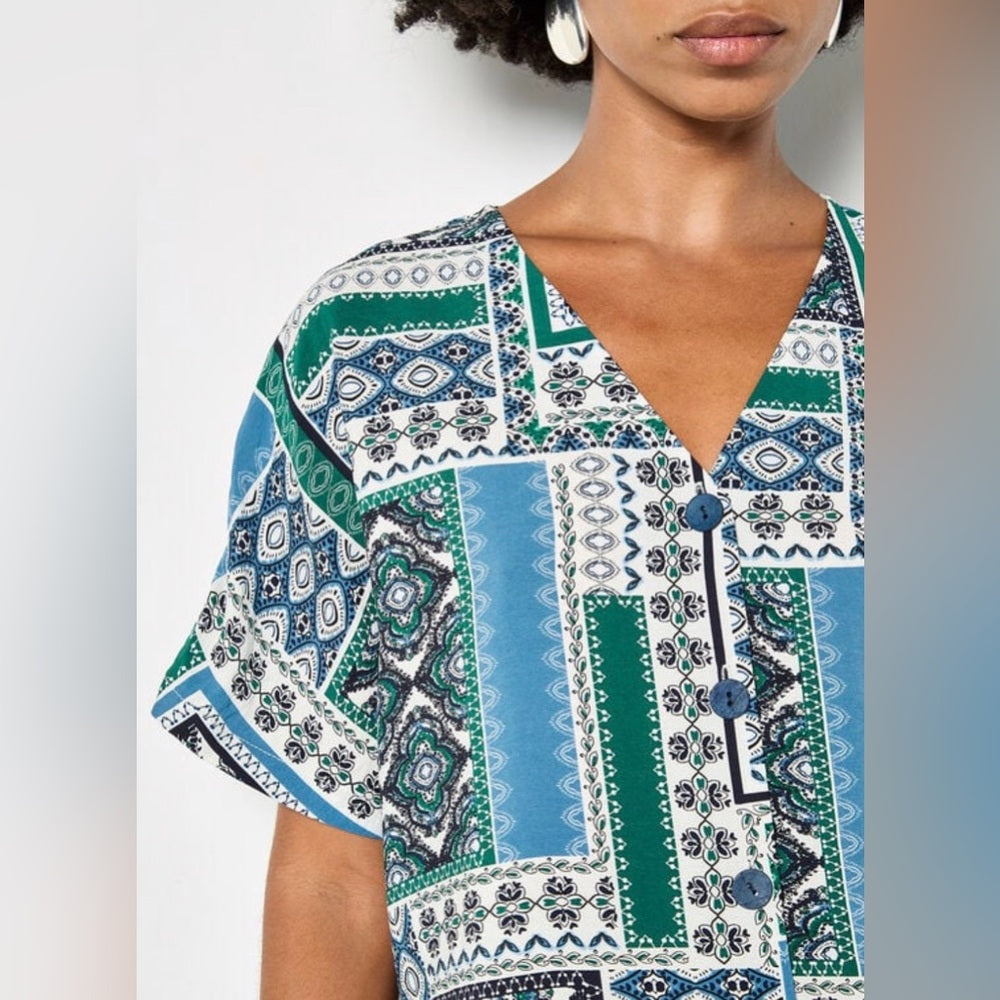 APRICOT 🍑- Folk patchwork Blouse
