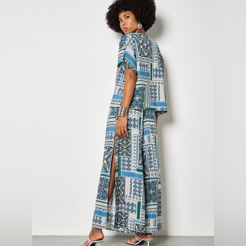 APRICOT 🍑-Folk Patchwork Wide Leg Trousers