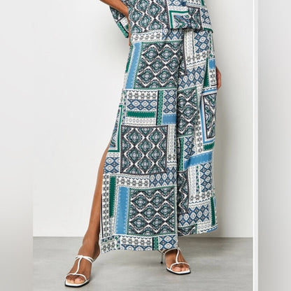 APRICOT 🍑-Folk Patchwork Wide Leg Trousers