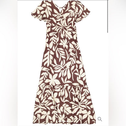 GARCIA-  Brown and Cream Floral Dress
