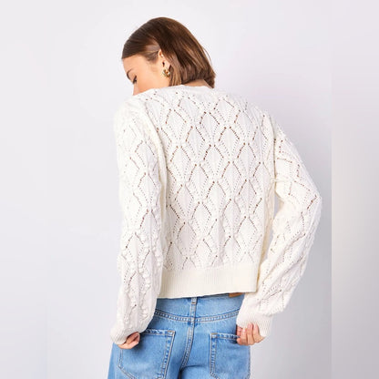 APRICOT 🍑- Pointelle cardigan knit
