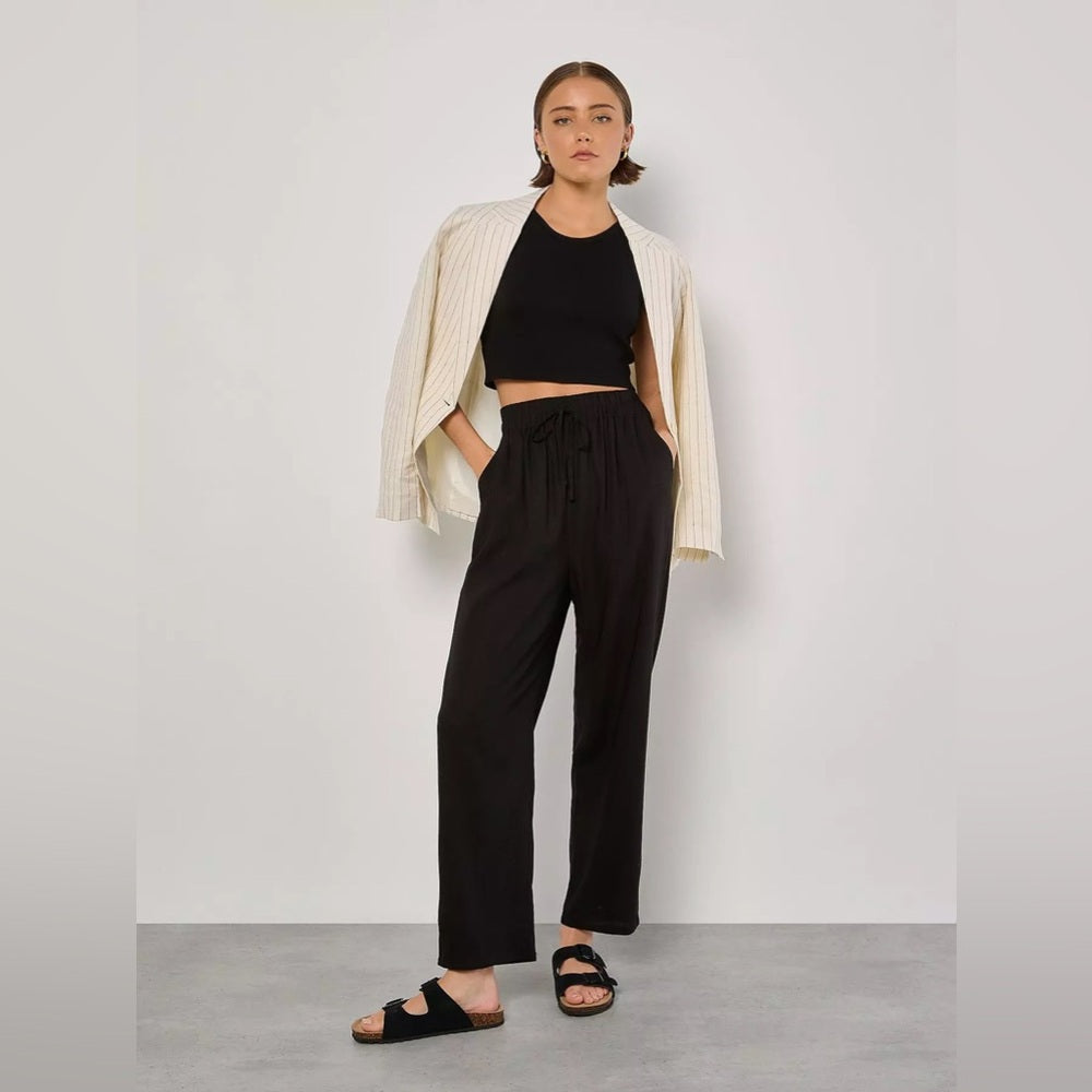 APRICOT- 🍑OMG 🩷 - Black Linen & Viscose Pants!!!!!